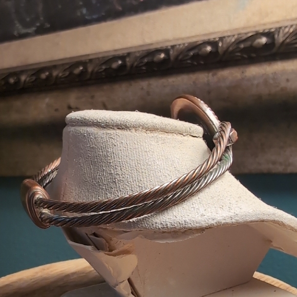 Gold and Silver Cable Monogram Bracelet - Picture 7 of 8